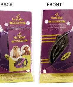 Hertzko Heavy Duty Retractable Dog Leash - Purple and Black, 16 Foot, Supports up to 110lbs - Ideal Retractable Dog Leashes for Small, Medium & Large Dogs, Heavy Duty Purple Dog Leash with Thick Rope for up to 110 LBS 25 91beC6pEQaL