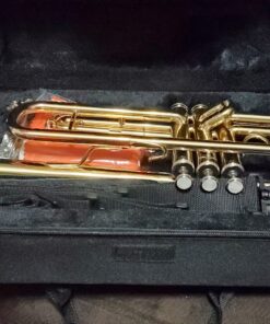 Mendini By Cecilio Bb Trumpet - Trumpets for Beginner or Advanced Student w/Case, Cloth, Oil, Gloves - Brass Musical Instruments For Kids & Adults Gold 40 91bf6w4B1L 2