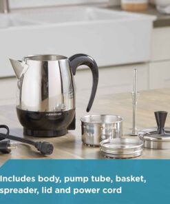 Farberware 2-4-Cup Electric Percolator coffee maker, Stainless Steel, Automatic Warm Function, FCP240 4 Cup 24 91bjVgqE3IL