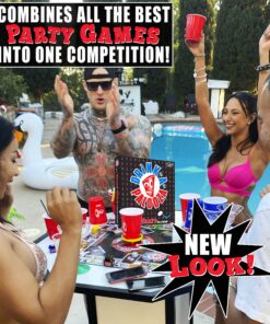 DRINK-A-PALOOZA Board Game: Fun Drinking Games for Couples Game Night | The Drinking Board Game for Parties That Combines Beer Pong + Flip Cup + Kings Cup Card Game and All The Best Drinking Games 26 91bjw40VMFL