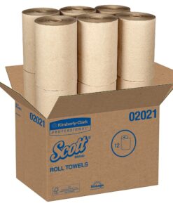 Scott Essential Hard Roll Paper Towels (02021), Natural, 400' / Roll, 12 Rolls / Case, 4,800' / Case 8 91blUriK TL