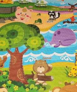 Baby Care Play Mat (Large, Playful - Pinko & Friend) 82'' x 55'' Original One-Piece Reversible Rollable Waterproof Play Mat for Infants, Babies, Toddler, and Kids Large 40 91brqtOa8jL