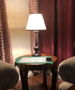 Globe Electric 12398 Set of Two 27" Table Lamps, Bronze Finish, Beige Shades Oil-Rubbed Bronze 31 91c Rz7o6 L