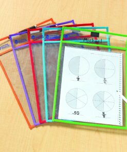 Learning Resources Write and Wipe Pockets, 5 Colorful Classroom Dry Erase Pockets, Ages 3+ 15 91c2WDNnlNL