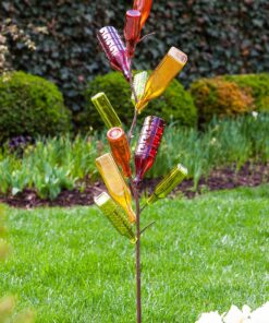 Alternative view of Evergreen Classic Glass Bottle Tree | Made of Rustproof Metal | 63 Inches Tall | Colorful Garden Decorative Bottle Holder & Outdoor Decor | Holds Up to 10 Bottles Bronze
