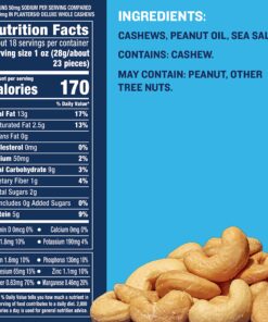 Planters Lightly Salted Deluxe Whole Cashews (1lb 2.25oz Canister) 1.14 Pound (Pack of 1) 33 91cATytKtML