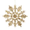 Darice 1629-45 10-Piece Snowflake Ornament, 4-Inch, Glittered Gold 16 91cHMdZWLJL
