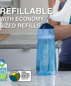 Bona Hardwood Floor Cleaner Spray Mop Cartridge - 34 fl oz - Unscented - Refillable - Residue-Free Floor Cleaning Solution for Bona Spray Mops for Wood Floors 14 91cJ3NhLM L