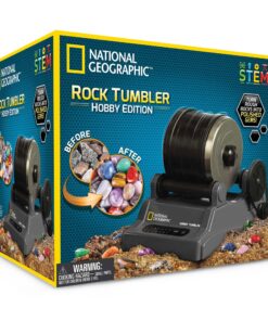 NATIONAL GEOGRAPHIC Rock Tumbler Kit – Hobby Edition Includes Rough Gemstones, and 4 Polishing Grits, Great STEM Science Kit for Geology Enthusiasts, Rock Polisher for Kids and Adults Hobby Kit 30 91cJdXJvFBL