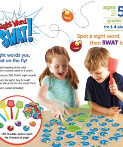 Learning Resources Sight Word Swat a Sight Word Game, Visual, Tactile and Auditory Learning, 114 Pieces, Ages 5+, Multi-color 26 91cKWgWFi3L