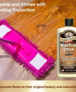 PARKER & BAILEY WOOD FLOOR CREAM – Use on Hardwood, Laminated or Faux Finished Floors. Shine Restorer Protector, Surface Cleaner House Cleaning Supplies Home Improvement, Natural Look, Cuts Grease 12 91cT477C3OL