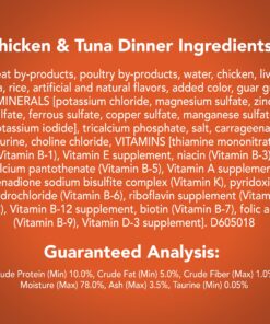 Purina Friskies Pate - (24) 5.5 oz. Cans 5.50 Ounce (Pack of 24) Chicken & Tuna Dinner 18 91cUOJ4tjaL