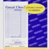 Rediform Guest Check Pad, White, 3.375 x 7 Inches, 50 Forms (5F740)