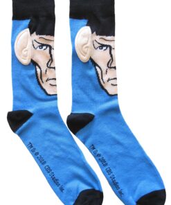Star Trek Spock with Ears Crew Socks, Blue, Sock Size 10-13, Shoe Size 6-12 15 91cXJmSpFtL