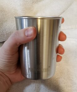 Stainless Steel Cups 10 oz Tumbler (4 Pack) - Premium Metal Drinking Glasses | Stackable Durable Cup (10 oz) 10 oz - Steel 51 91cY szl4L