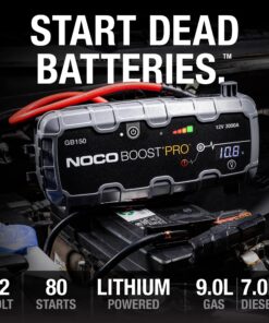 NOCO Boost Pro GB150 3000A UltraSafe Car Battery Jump Starter, 12V Battery Pack, Battery Booster, Jump Box, Portable Charger and Jumper Cables for 9.0L Gasoline and 7.0L Diesel Engines 24 91cZxp4OtHL