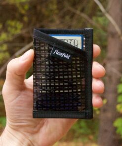 Flowfold Recycled Sailcloth Minimalist Card Holder Durable Slim Wallet Front Pocket Wallet, Card Holder Wallet Made in USA Black Sailcloth 28 91caSEavoiS