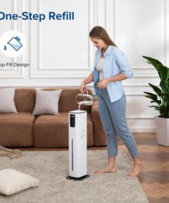 LEVOIT OasisMist 1000S (10L) Smart Humidifier for Home Large Room Bedroom, Last 100 Hours, Cover up to 600ft², Easy Top Fill, Remoter & Voice Control, Auto Mode, 360° Nozzle, Aroma Box, Quiet, White Cool Mist 10L 19 91cbHRAebbL