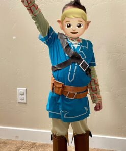 Link Breath Of The Wild Deluxe Costume, Blue, Small (4-6) Small (4-6) 23 91cgBW9ErL