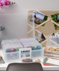 IRIS Extra Large 4" x 6" Photo and Embellishment Craft Keeper, 2 Pack, Clear 30 91cgJmdGVrL