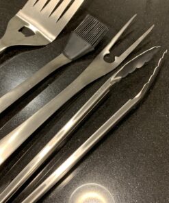 Alpha Grillers Grill Set Heavy Duty BBQ Accessories - BBQ Gifts Tool Set 4pc Grill Accessories with Spatula, Fork, Brush & BBQ Tongs - Grilling Cooking Gifts for Men Dad Durable, Stainless Steel Grill Tool Set 39 91clFQpXtwL 5