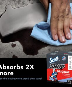 Scott® Shop Towels Original (75190), Blue, Pop-Up Dispenser Box (200 Towels/Box, 8 Boxes/Case, 1,600 Towels/Case) 12 91cnHX2lXL