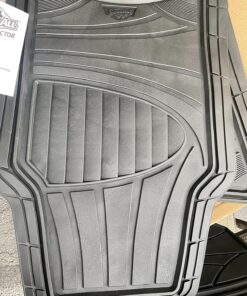 Armor All® 4-Piece Rubber Floor Mats, All-Weather Protection, Universal, Trim to Fit Front, Back, Full Coverage Custom Fit Mats for Cars, Trucks, SUVs - (Black) 4-Piece Black Rubber Floor Mats 55 91cqFNvXTAL