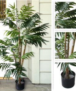Pure Garden 50-10004 5 Foot Tropical Palm Artificial Tree, 30x30 , Green Tropical Palm Tree 14 91cv6KBMd4L