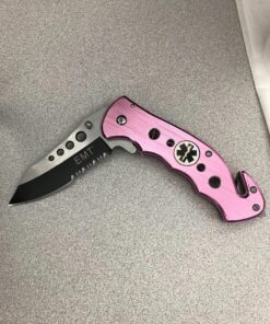 TAC Force TF-498 Series Spring Assist Folding Knife, Half-Serrated Blade, 4.5-Inch Closed Pink EMT 27 91cvER2rtOL