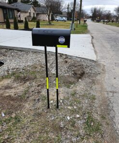 Gibraltar Mailboxes Decorative Medium Capacity Galvanized Steel Black, Mailbox & Post Combo, T11KIT0B, 1-(Pack) 26 91d AUjfm1L