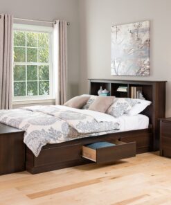 Prepac Mate's Queen 6-Drawer Minimalist Platform Storage Bed, Contemporary Queen Bed with Drawers 81.5" D x 63" W x 18.75" H, Espresso, EBQ-6200-3K 9 91d0ZNPMXkL