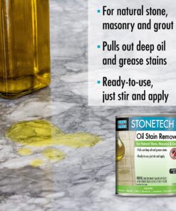 STONETECH Oil Stain Remover, Cleaner for Natural Stone, Grout, & Masonry, 1 Pint/16OZ (473ML) Can 22 91d4UmDhB9L 2