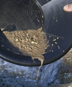 SE 14 Inch Gold Panning Pan - Dual Riffles for Easier Mining and Prospecting, Black 14" 11 91d6mtq2clL