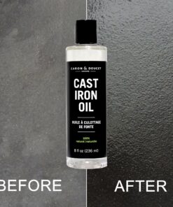 CARON & DOUCET - Cast Iron Seasoning & Cleaning Oil | 100% Plant-Based & Food Grade! | Best for Seasoning, Restoring, Curing and Care (8oz) 8 Fl Oz (Pack of 1) 18 91d8LRjy8fL