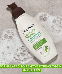 Aveeno Clear Complexion Foaming Oil-Free Facial Cleanser with Soy Extract & 0.5% Salicylic Acid, Acne Treatment Face Wash for Acne-Prone Skin, Sulfate-Free & Hypoallergenic, 6 fl. oz 6 Fl Oz (Pack of 3) 14 91dJtOGZ1cL