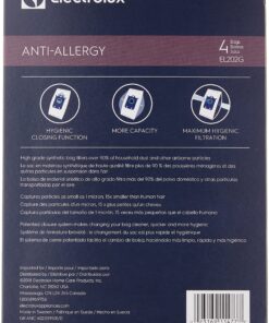 Alternative view of Electrolux EL202G S-bag Anti-Allergy Synthetic Vacuum Bags, 4 Pack , Blue