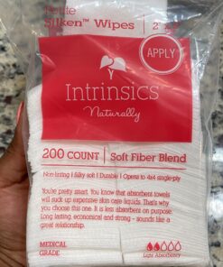 Intrinsics 407300 Petite Silken Wipes - 2"x2", 4-ply Blend of Soft Fibers, 200 Count 42 91dNb2pBQ9L