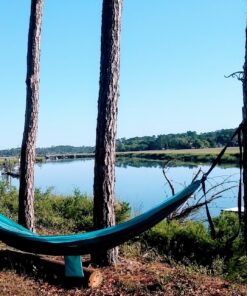 Kootek Camping Hammock Double & Single Portable Hammocks Camping Accessories for Outdoor, Indoor, Backpacking, Travel, Beach, Backyard, Patio, Hiking Grey & Sky Blue Large 38 91dPSkz4BNL