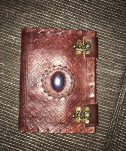 Handmade Embossed Blue Stone Leather Journal Notebook Refillable Sketchbook with 2 Latches, Lace Edging Diary By Cuero 65 91dWvprQ98L