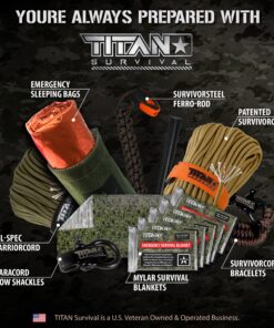 Titan Survival's Extra-Thick Emergency Mylar Sleeping Bag | Designed for NASA Space Exploration and Heat Retention. Perfect for Survival Kits and Go-Bags | PE, 36" x 78" Woodland Shrowd 18 91dcPSX8F7L