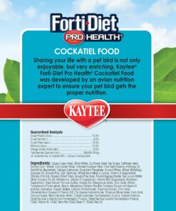 Kaytee Forti-Diet Pro Health Cockatiel Pet Bird Food, 5 Pound 5 Pound (Pack of 1) 25 91df3z3mPL