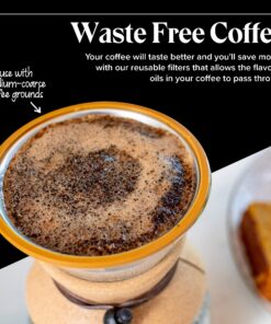 Willow & Everett Pour Over Coffee Dripper - Reusable Drip Cone Filter & Strainer - Paperless Filters 22 91dqLU24ZZL