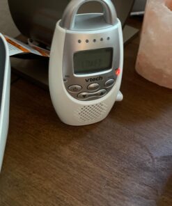 VTech DM221-2 Audio Baby Monitor with up to 1,000 ft of Range, Vibrating Sound-Alert, Talk Back Intercom, Night Light Loop & Two Parent Units, White 45 91dvKLWXBIL 1