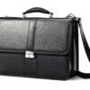 Samsonite Leather Flapover Briefcase One Size Black 2 91dy5Mts85L
