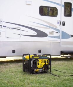 Champion Power Equipment 100302 4000-Watt RV Ready Open Frame Inverter, Yellow 4000-Watt + Gas + Manual Start 37 91e OJ5vaQL