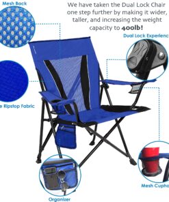 Kijaro XXL Dual Lock Portable Camping Chair - Supports Up to 400lbs - Enjoy The Outdoors in a Versatile Folding Chair, Sports Chair, Outdoor Chair & Lawn Chair Maldives Blue 19 91e1XC18d5L
