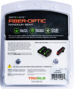 TRUGLO Fiber-Optic Handgun Night Sight | Compact Durable Snag-Resistant High-Visibility Red Front & Green Rear Sight for Handguns Smith & Wesson M&P Set 29 91e3PR3z7JL 2