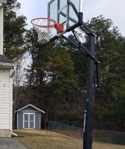 Silverback 54" and 60" In-Ground Basketball Systems with Adjustable-Height Tempered Glass Backboard and Pro-Style Breakaway Rim SB60 Basketball System 58 91e9Y6WaQdL