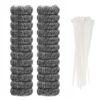 24 Pieces Lint Traps Stainless Steel (NEVER RUST) Washing Machine Lint Snare Traps, Washer Hose Lint Traps with 24 pcs Cable Ties 29 91eHVg2u16L
