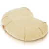 Seat Of Your Soul Crescent Meditation Cushion –10 Colors Half-Moon Yoga Pillow; Organic Cotton Zafu Cover & Zipper Liner to Adjust USA Buckwheat Hulls; Floor Pouf for Sitting Kids, Men or Women Natural 39 91eR5b2hefL